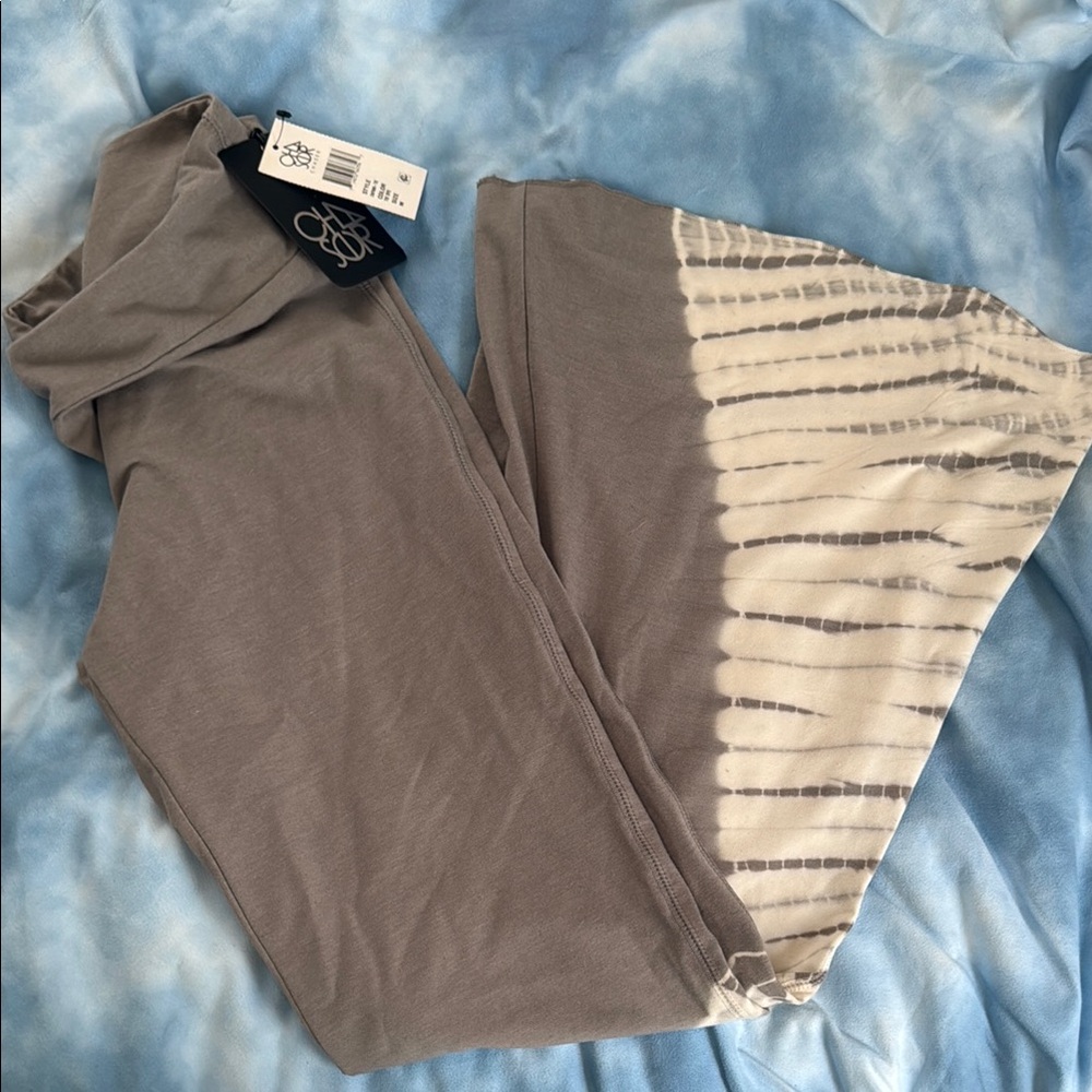 Chaser Gray and White Boot Cut Flare Pants